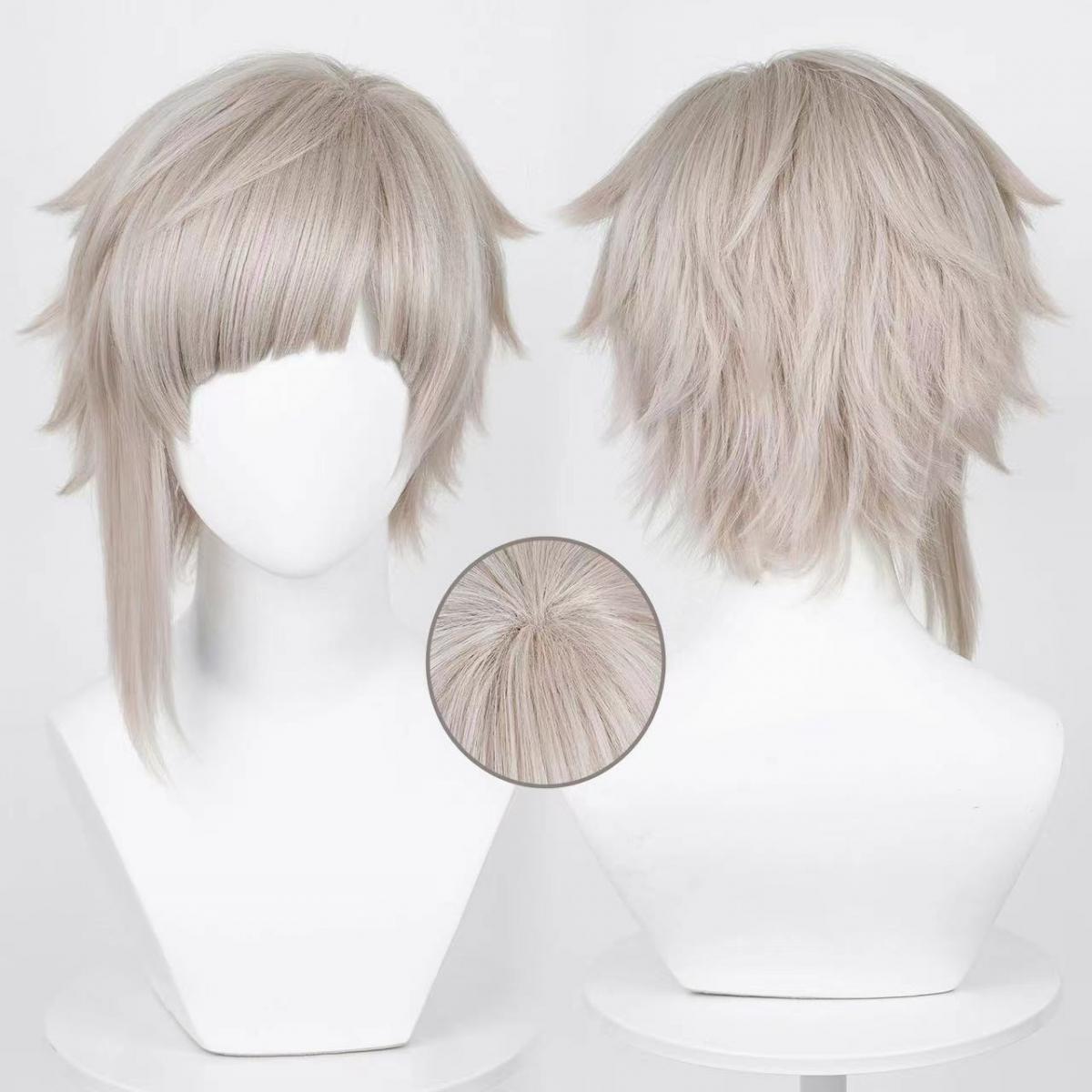 Men Accessories Silver - شعر مستعار رجالي قصير فضي اللون