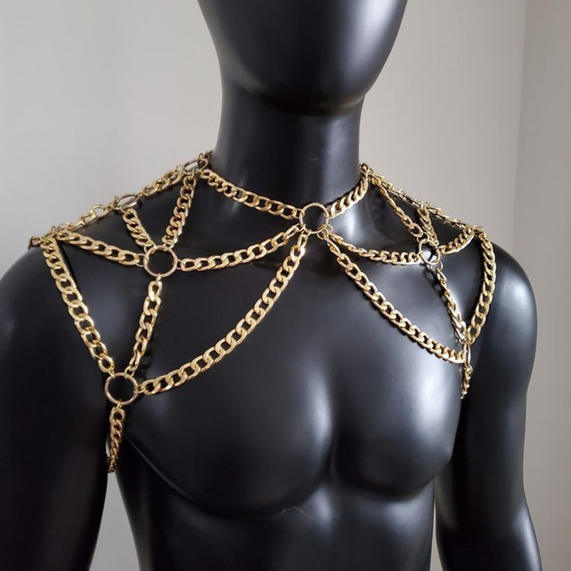 Men Accessories Silver - فاسق الرجال الكتف الجسم سلسلة الظهر