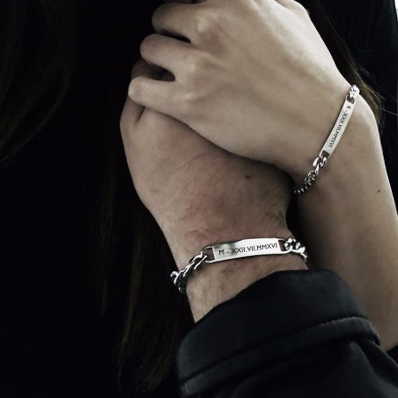 Men Accessories Name - سوار شريط معرف اللوحة للرجال والنساء