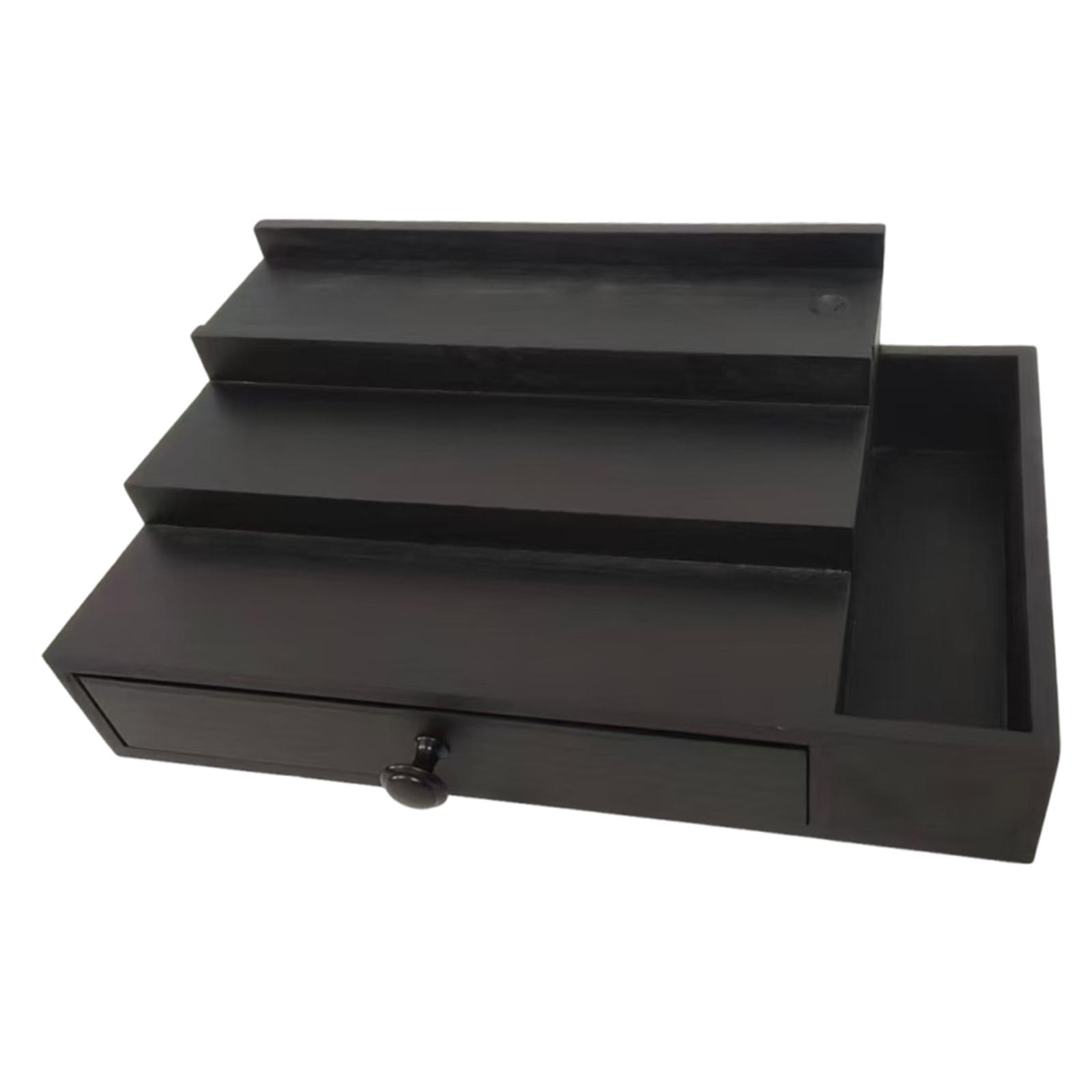 Men Accessories Drawer - منظم عطور خشبي بثلاثة طبقات مع