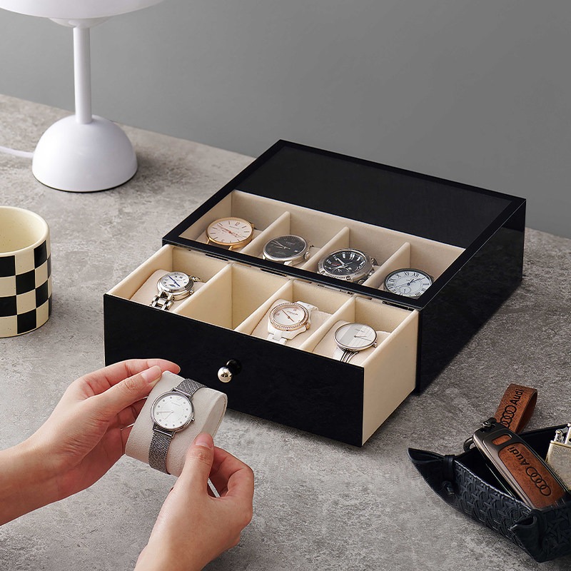 Men Accessories Drawer - صناديق ساعات بلاستيكية فاخرة بـ 5/8