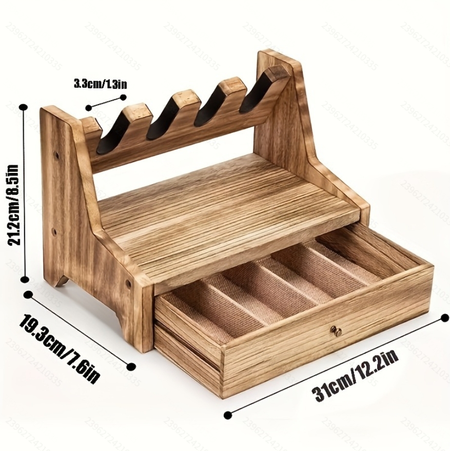 Men Accessories Drawer - حامل تخزين مسدسات من الخشب الصلب