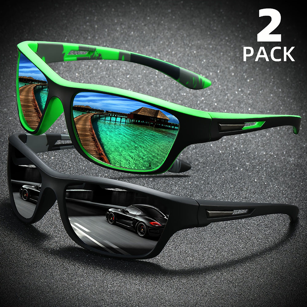 قطعتان من النظارات الشمسية الم - مراجعة Sunglasses Polarized Men وسعره