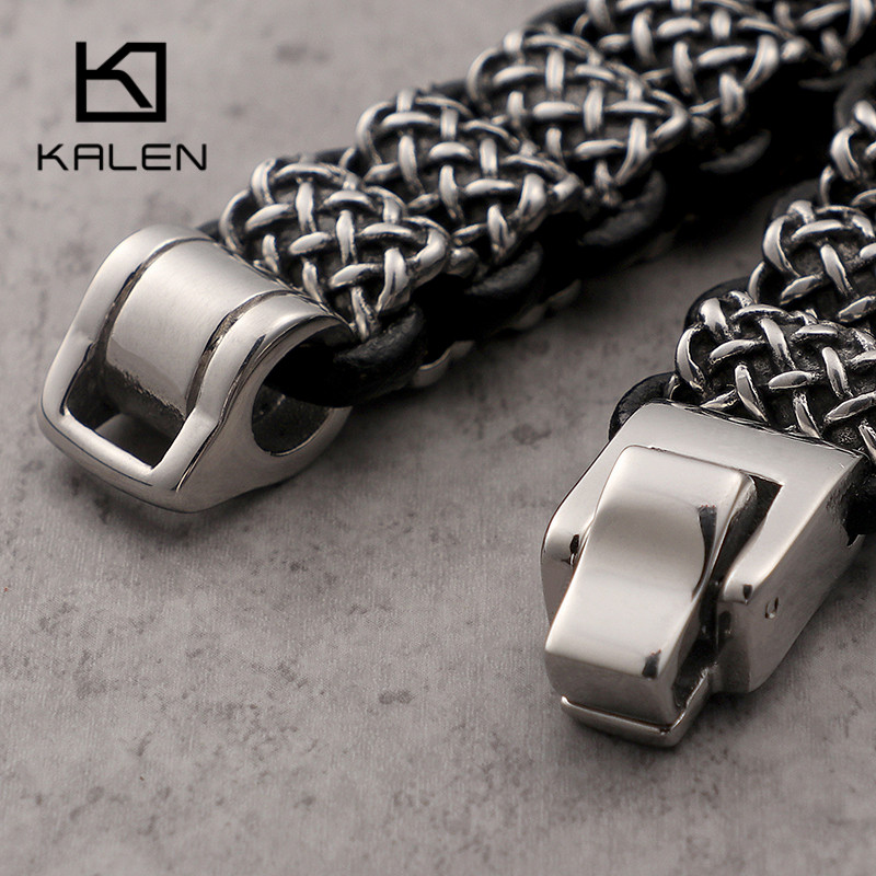 KALEN خمر الأسود جلدية ربط أسا - مراجعة Men Accessories Bd وسعره