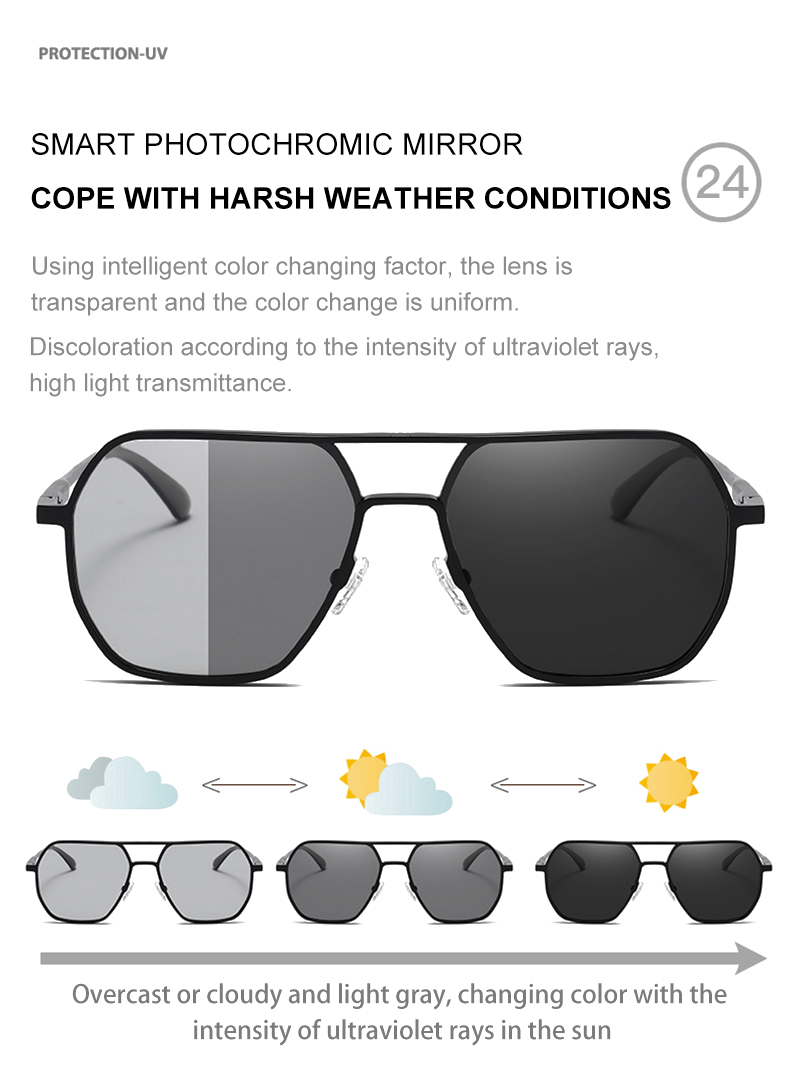 نظارات شمسية معدنية بعدسات متغ - مراجعة Sunglasses Polarized Men وسعره