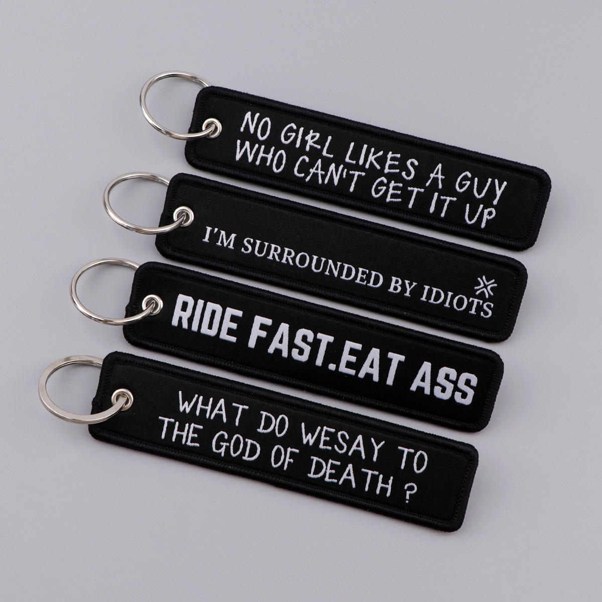 سلاسل مفاتيح مطرزة بعبارات تحذ - مراجعة Men'S Accessories Quotes وسعره
