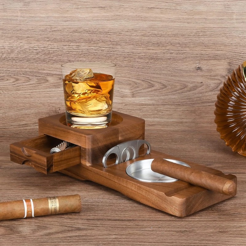 منفضة سجائر خشبية متعددة الوظا - مراجعة Men Accessories Drawer وسعره