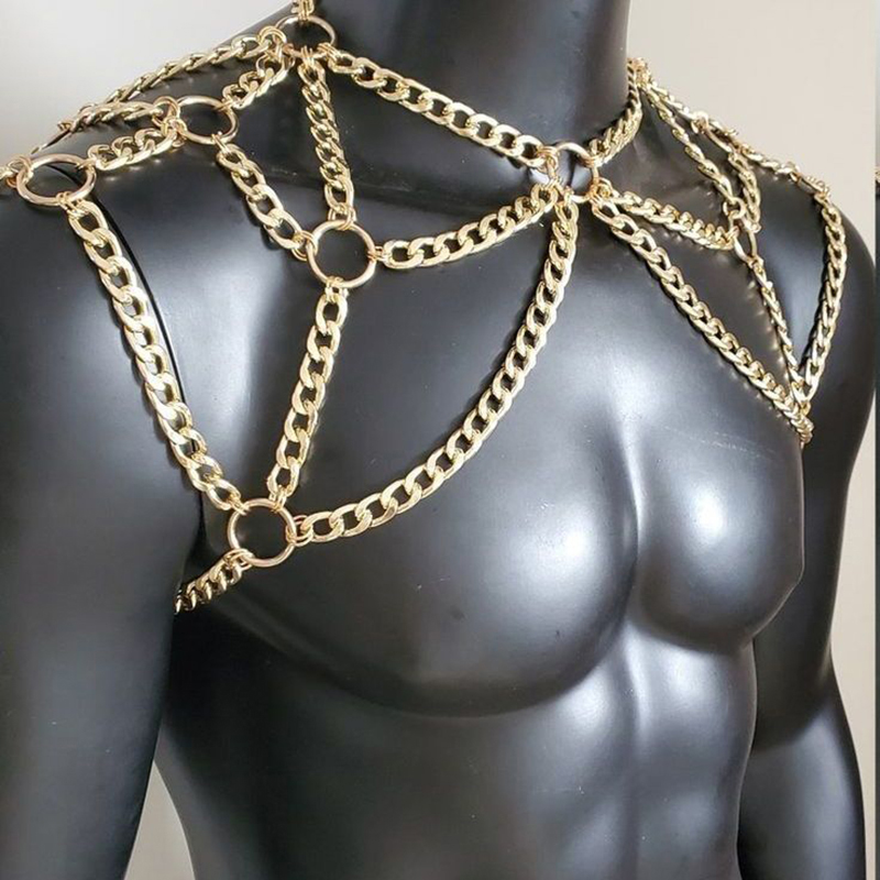 فاسق الرجال الكتف الجسم سلسلة  - مراجعة Men Accessories Silver وسعره