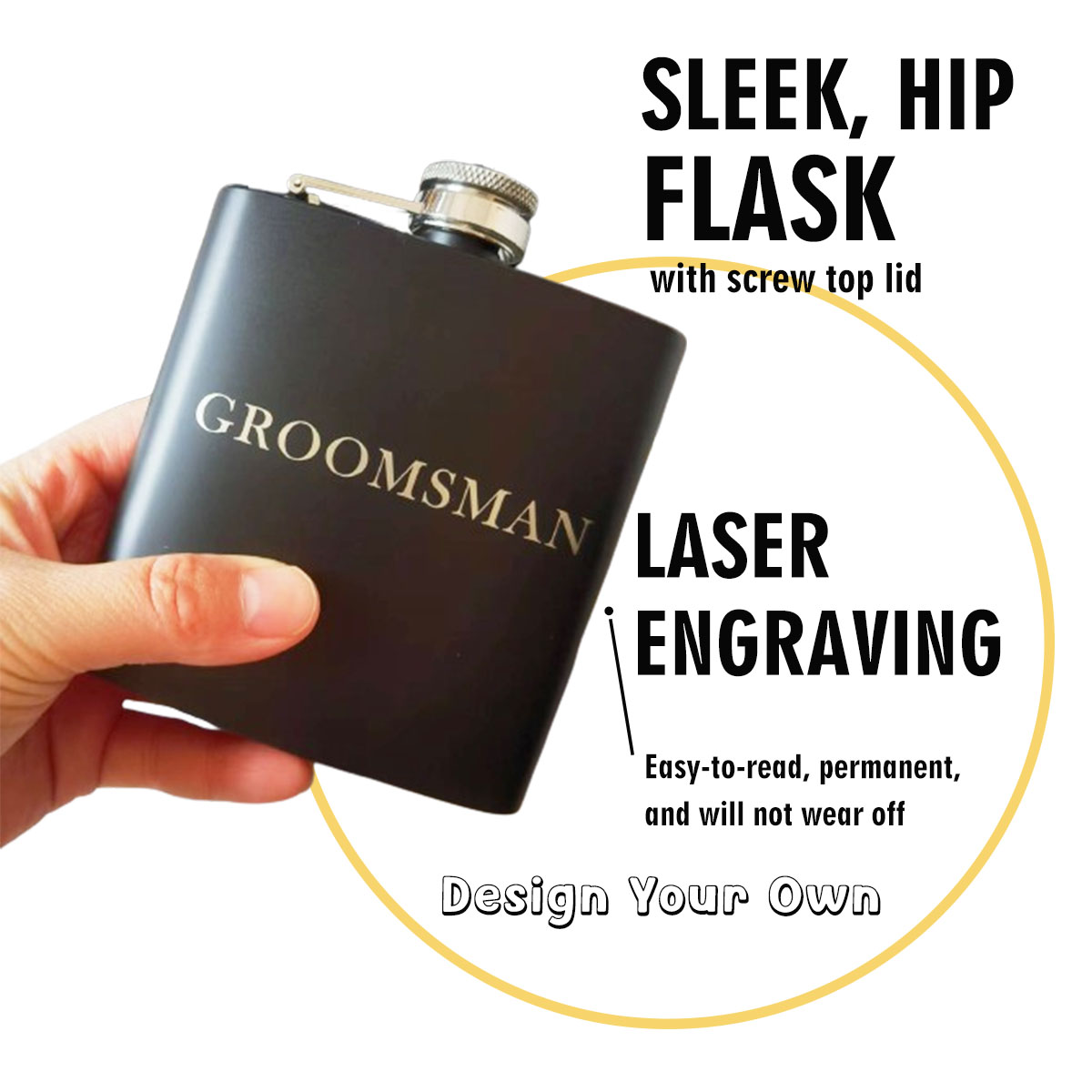 قارورة منقوشة مخصصة للرجال 7 أ - مراجعة Flask Stainless Steel وسعره